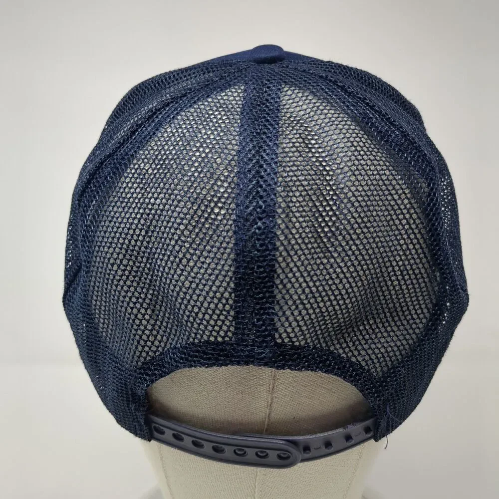 Riverboat Casino Snapback Rope Trucker Hat Blue One Size Mesh Back